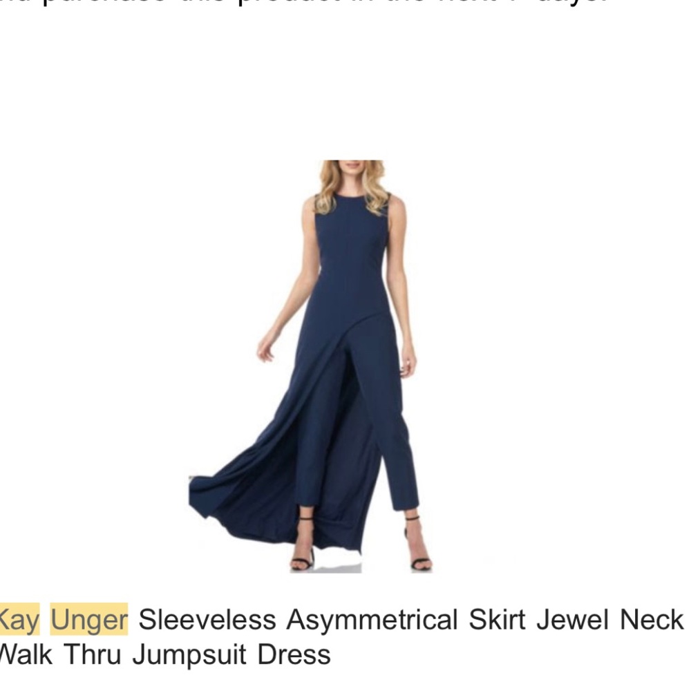 Fun classy navy walk through cape jumpsuit